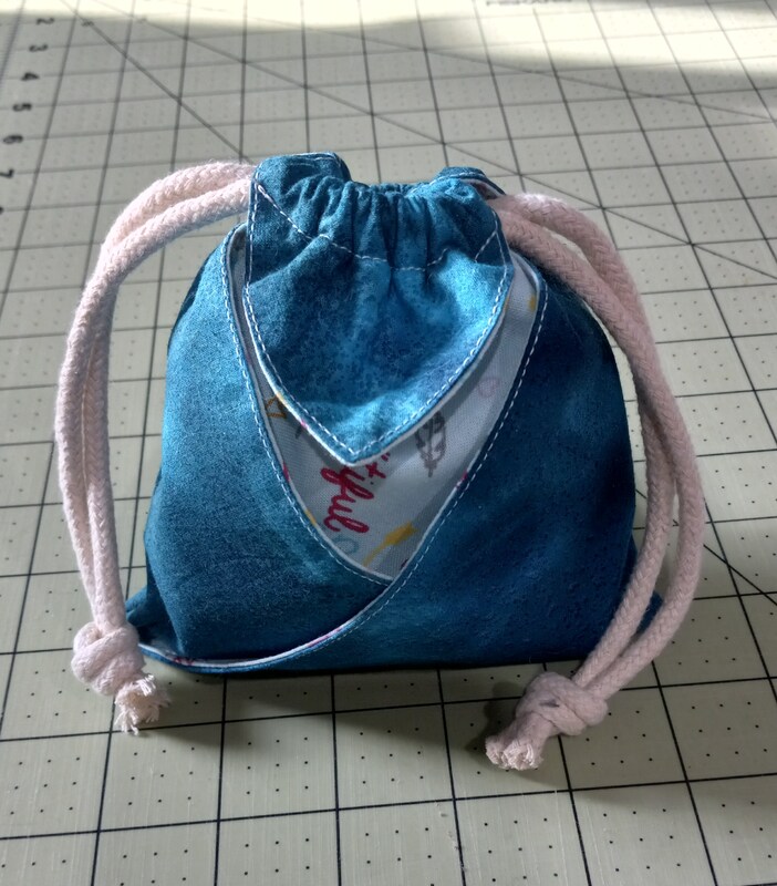 Jewlery size fabric gift bag or mini purse